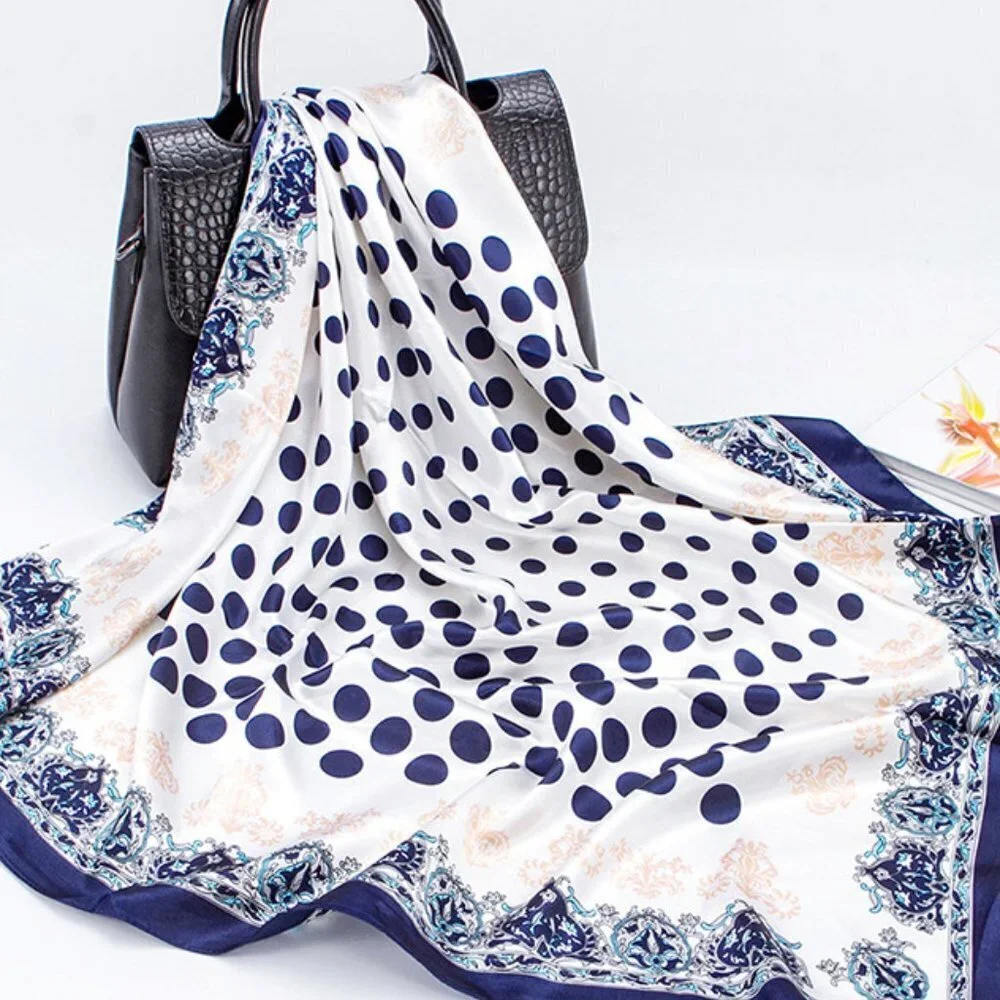 Polka Dot Satin Scarf